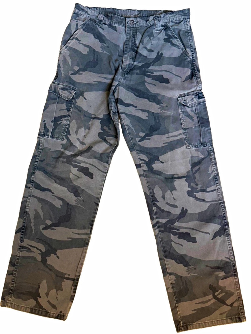 Wrangler Authentic Issue Camo Cargo Pants Men’s 34x34 Gray Black 70LEWGL